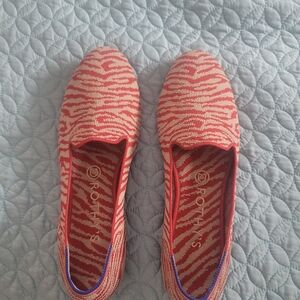 Rothy's Red Zebra Loafers Size 9